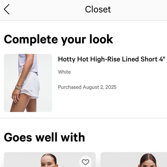 lululemon White Lined 4” Shorts Sports Hotty High Rise - Picture 9 of 9